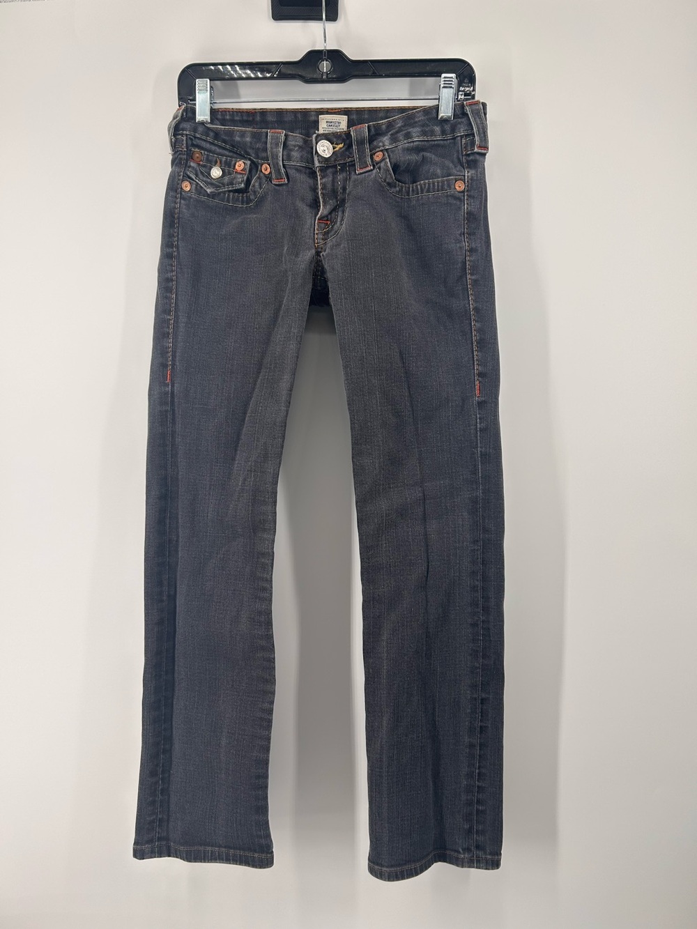 True Religion Billy Jeans Women’s 28 Dark Wash Flap Pocket Y2K Made in USA